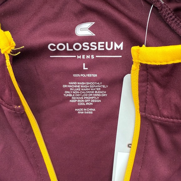 Loyola Ramblers Colosseum Mens L Large Long Sleeve 1/4 Zip Pullover Wolf - Picture 4 of 7